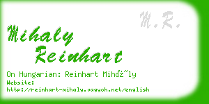 mihaly reinhart business card